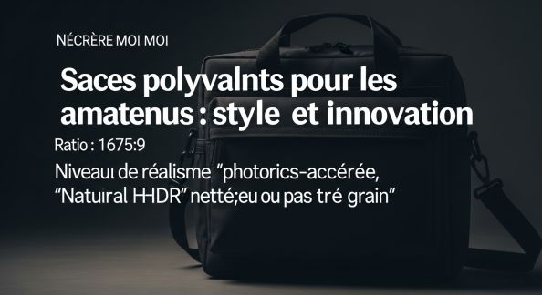 Sacs polyvalents pour les amateurs de techno : style et innovation