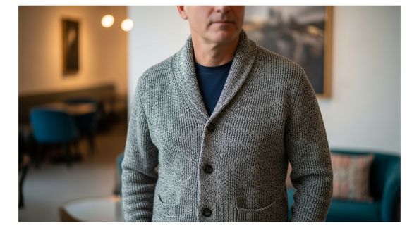 Le retour du cardigan revisité pour homme