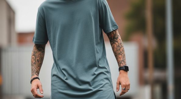 Le T-shirt long : comment le porter avec style