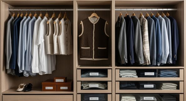 Guide pour choisir les bons rangements dans un dressing masculin
