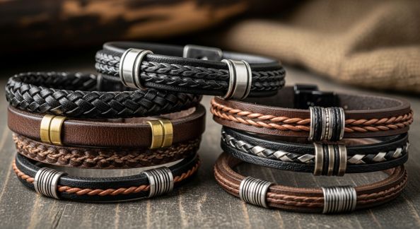 Les bracelets en cuir : classique indémodable pour hommes