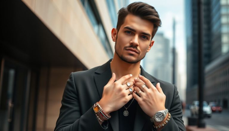 Homme porte bijoux