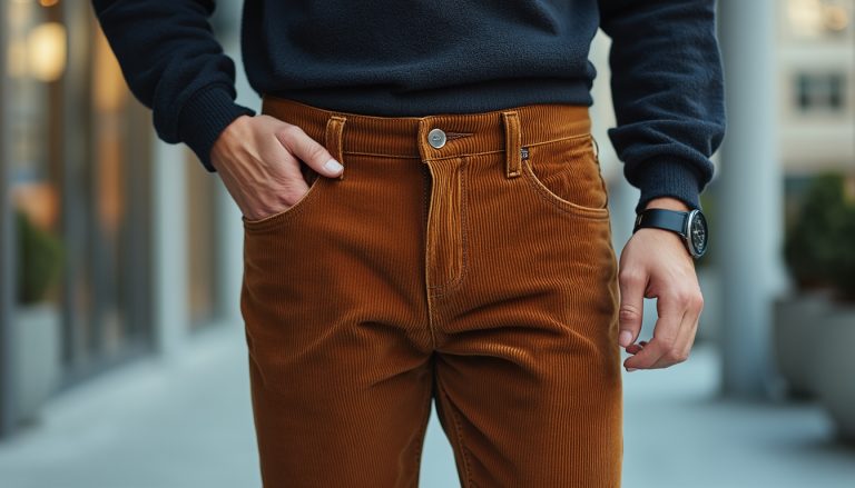 Pantalon en velours côtelé pour homme